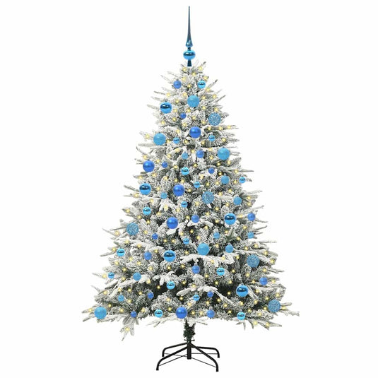 Vidaxl artificial pre-lit kerstboom met ballenset groen 180 cm