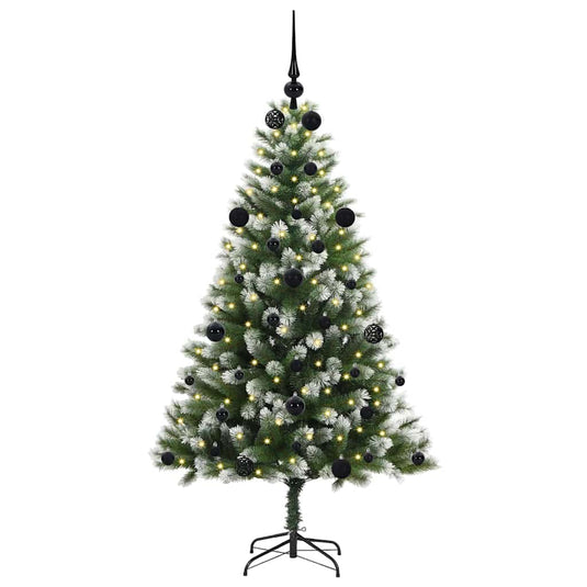 Vidaxl kunstmatige scharnierkerstboom met bedekte sneeuw 150 cm