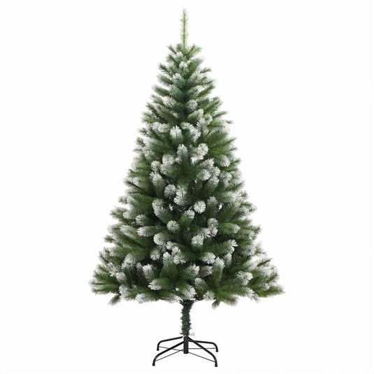 Vidaxl kunstmatige scharnierkerstboom met bedekte sneeuw 150 cm