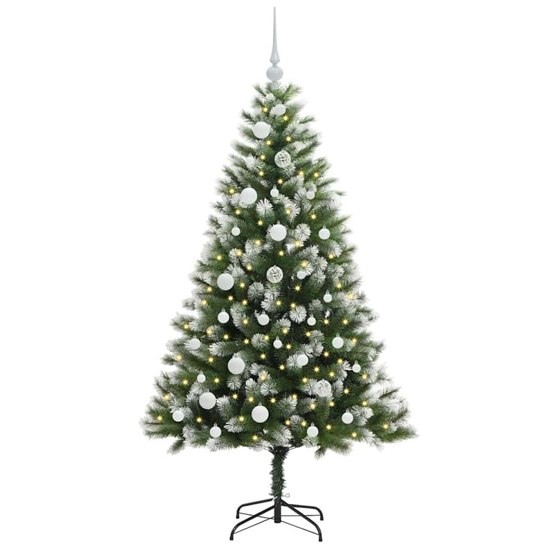 Afbeelding laden in galerijviewer, Vidaxl kunstmatige scharnierkerstboom met bedekte sneeuw 150 cm
