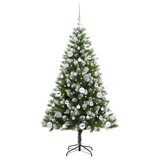 Vidaxl kunstmatige scharnierkerstboom met bedekte sneeuw 150 cm