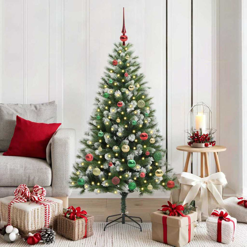 ギャラリービューアに画像をロードする, Vidaxl kunstmatige scharnierkerstboom met bedekte sneeuw 150 cm
