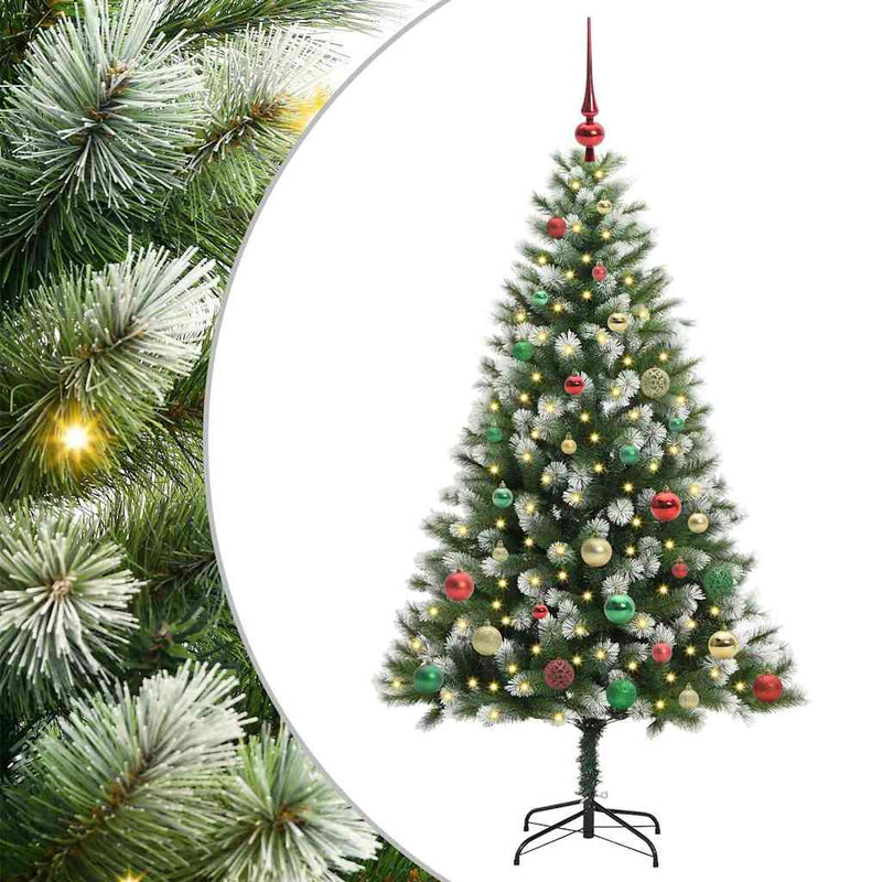 ギャラリービューアに画像をロードする, Vidaxl kunstmatige scharnierkerstboom met bedekte sneeuw 150 cm
