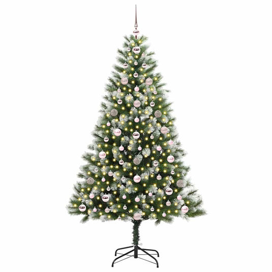 Vidaxl kunstmatige scharnierkerstboom met bedekte sneeuw 180 cm