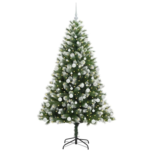 Vidaxl kunstmatige scharnierkerstboom met bedekte sneeuw 180 cm