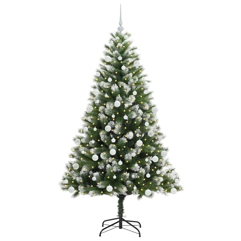 Afbeelding laden in galerijviewer, Vidaxl kunstmatige scharnierkerstboom met bedekte sneeuw 180 cm
