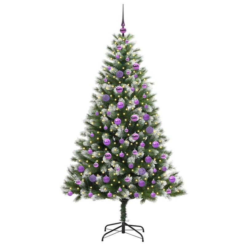 Afbeelding laden in galerijviewer, Vidaxl kunstmatige scharnierkerstboom met bedekte sneeuw 180 cm
