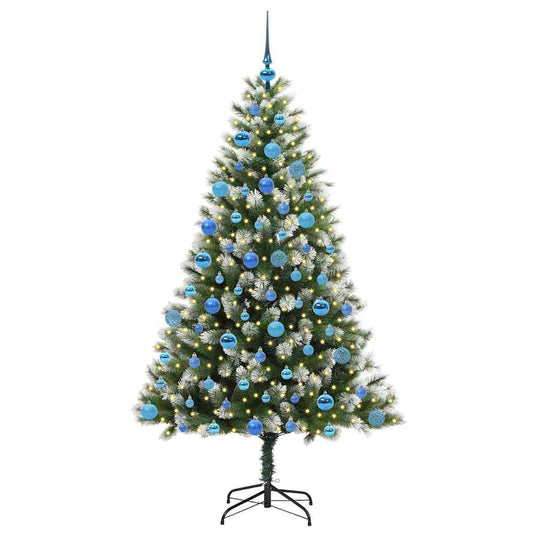 Vidaxl kunstmatige scharnierkerstboom met bedekte sneeuw 180 cm