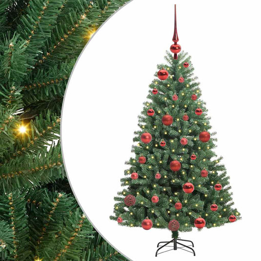 Vidaxl kunstmatige inklapbare kerstboom groen 120 cm pvc en metaal