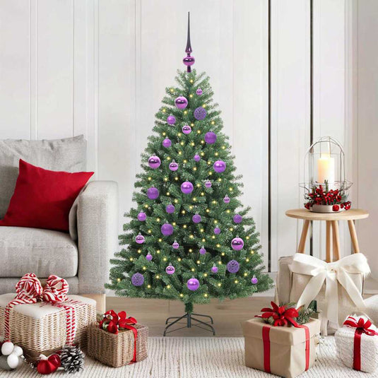 Vidaxl kunstmatige inklapbare kerstboom groen 120 cm pvc en metaal