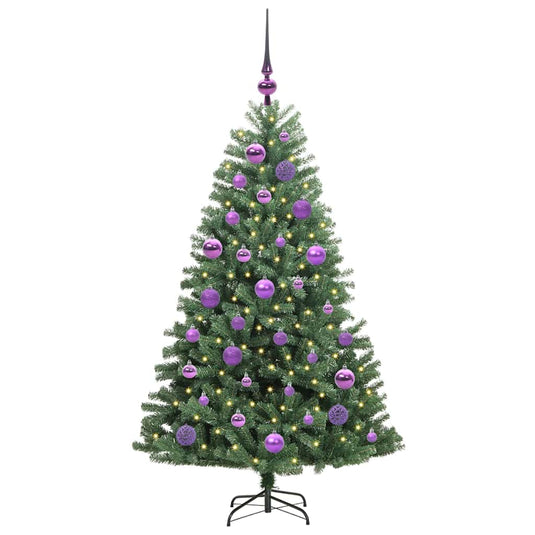 Vidaxl kunstmatige inklapbare kerstboom groen 120 cm pvc en metaal