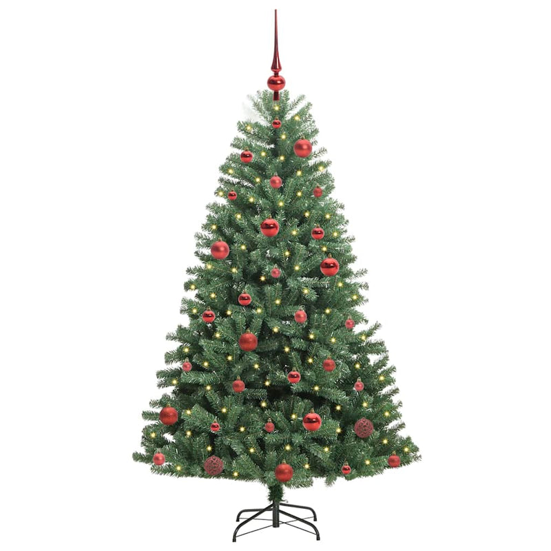 Chargez l'image dans la visionneuse de la galerie, Vidaxl kunstmatige inklapbare kerstboom groen 150 cm pvc en metaal
