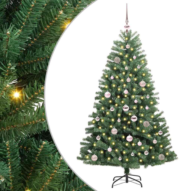 ギャラリービューアに画像をロードする, Vidaxl kunstmatige inklapbare kerstboom groen 150 cm pvc en metaal
