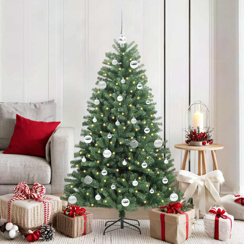 Afbeelding laden in galerijviewer, Vidaxl kunstmatige inklapbare kerstboom groen 150 cm pvc en metaal
