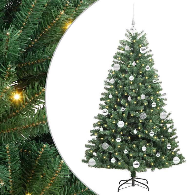 Afbeelding laden in galerijviewer, Vidaxl kunstmatige inklapbare kerstboom groen 150 cm pvc en metaal
