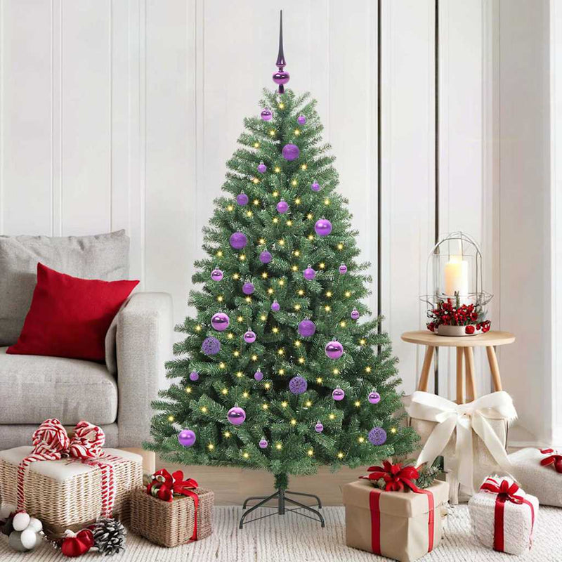 Afbeelding laden in galerijviewer, Vidaxl kunstmatige inklapbare kerstboom groen 150 cm pvc en metaal
