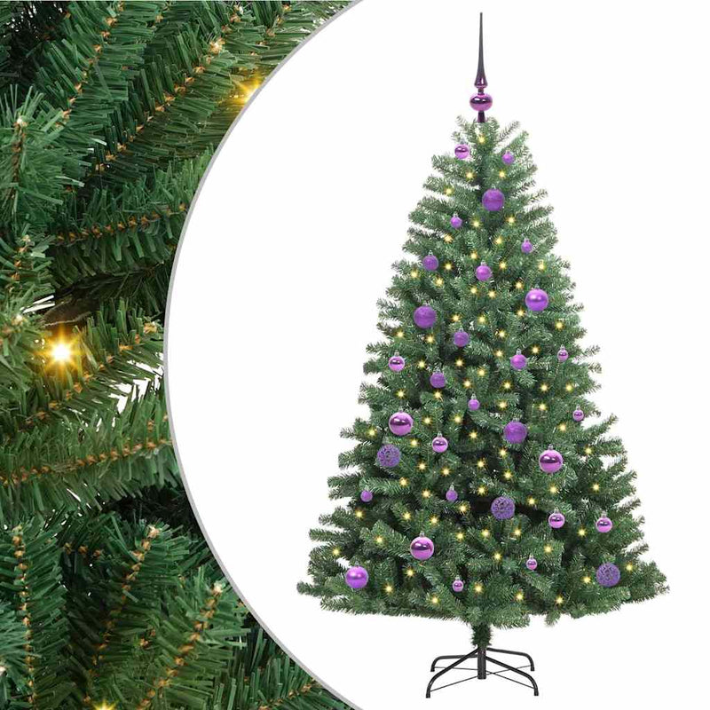 Afbeelding laden in galerijviewer, Vidaxl kunstmatige inklapbare kerstboom groen 150 cm pvc en metaal
