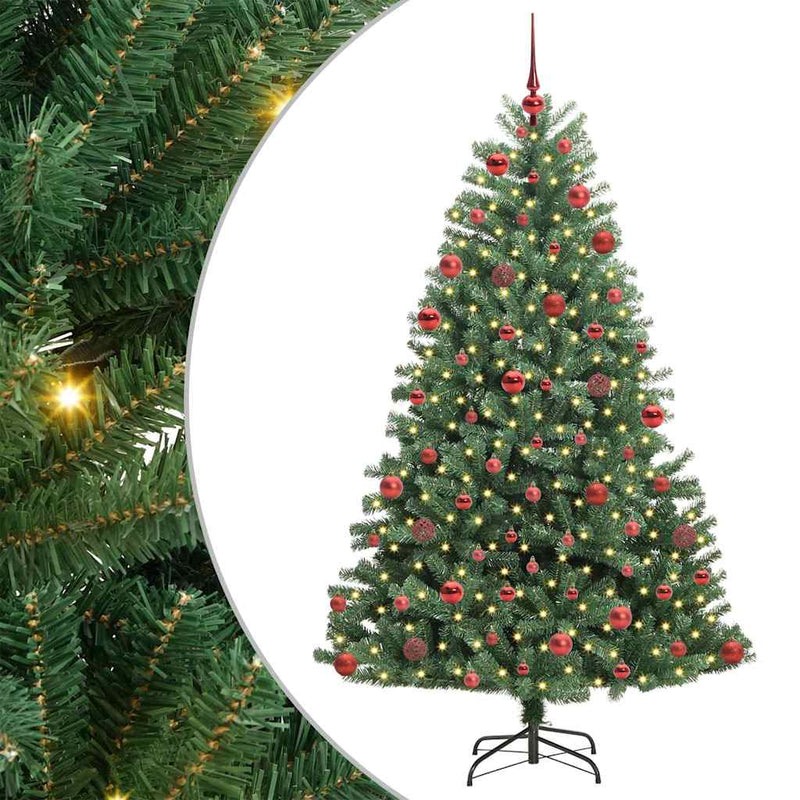 Afbeelding laden in galerijviewer, Vidaxl kunstmatige inklapbare kerstboom groen 180 cm pvc en metaal
