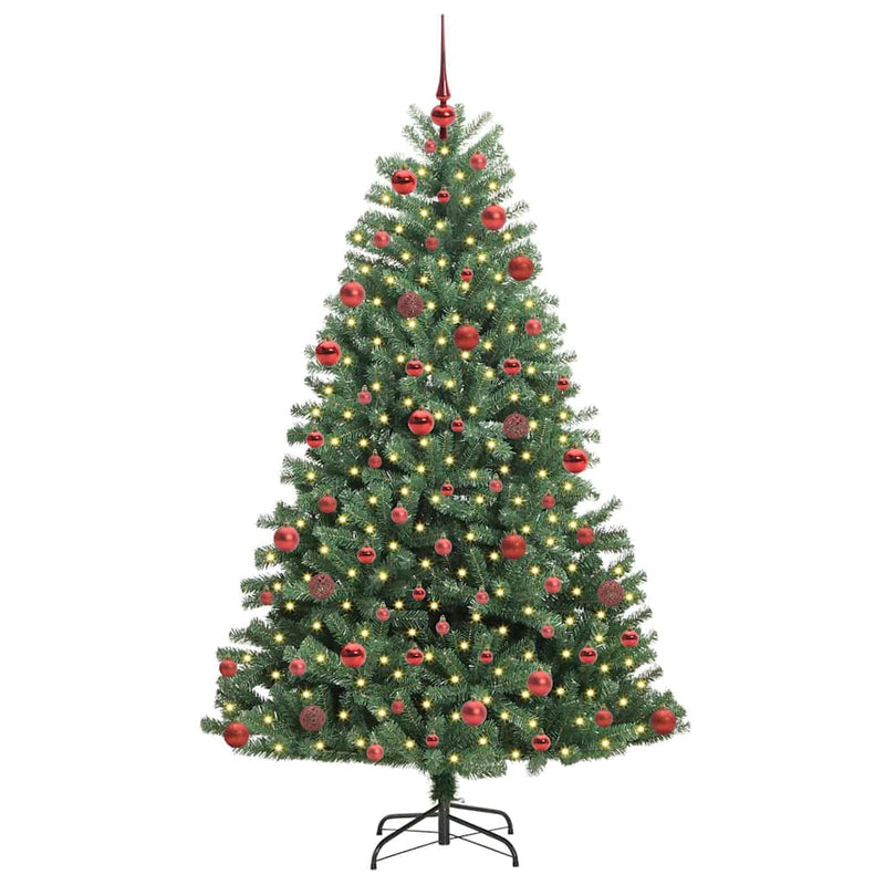 Afbeelding laden in galerijviewer, Vidaxl kunstmatige inklapbare kerstboom groen 180 cm pvc en metaal
