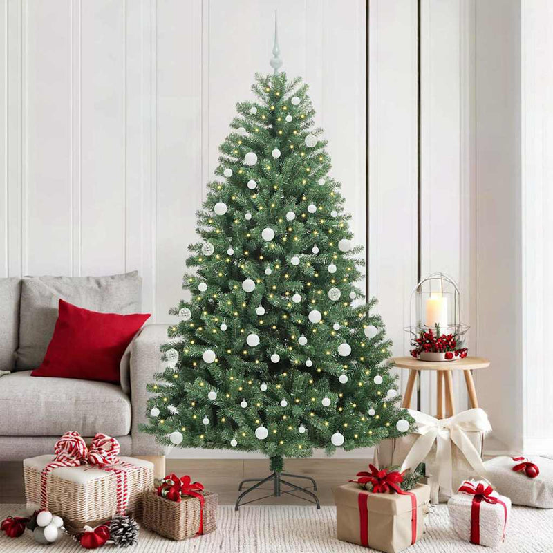 Afbeelding laden in galerijviewer, Vidaxl kunstmatige inklapbare kerstboom groen 180 cm pvc en metaal
