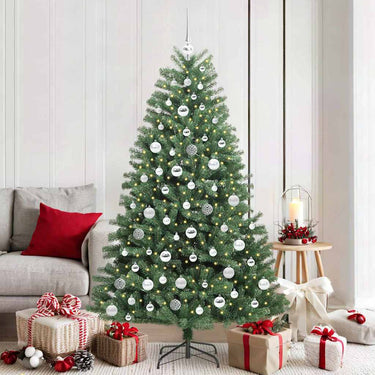 Vidaxl kunstmatige inklapbare kerstboom groen 180 cm pvc en metaal