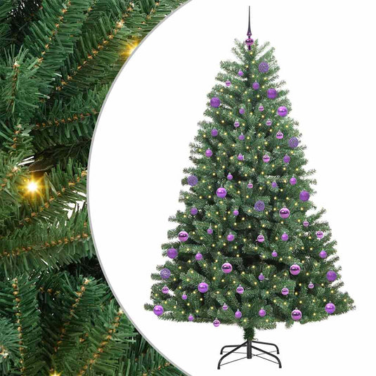 Vidaxl kunstmatige inklapbare kerstboom groen 180 cm pvc en metaal