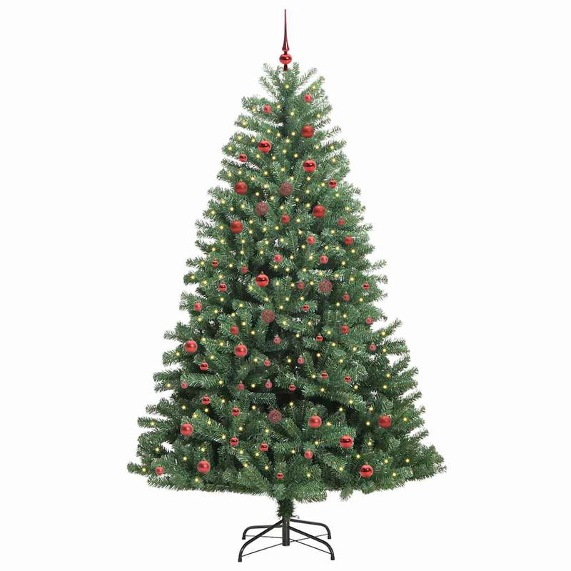 Chargez l'image dans la visionneuse de la galerie, Vidaxl kunstmatige inklapbare kerstboom groen 210 cm pvc en metaal

