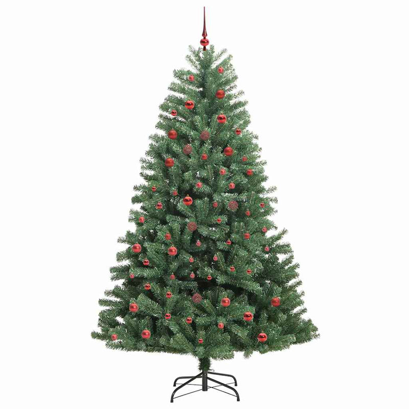 Chargez l'image dans la visionneuse de la galerie, Vidaxl kunstmatige inklapbare kerstboom groen 210 cm pvc en metaal
