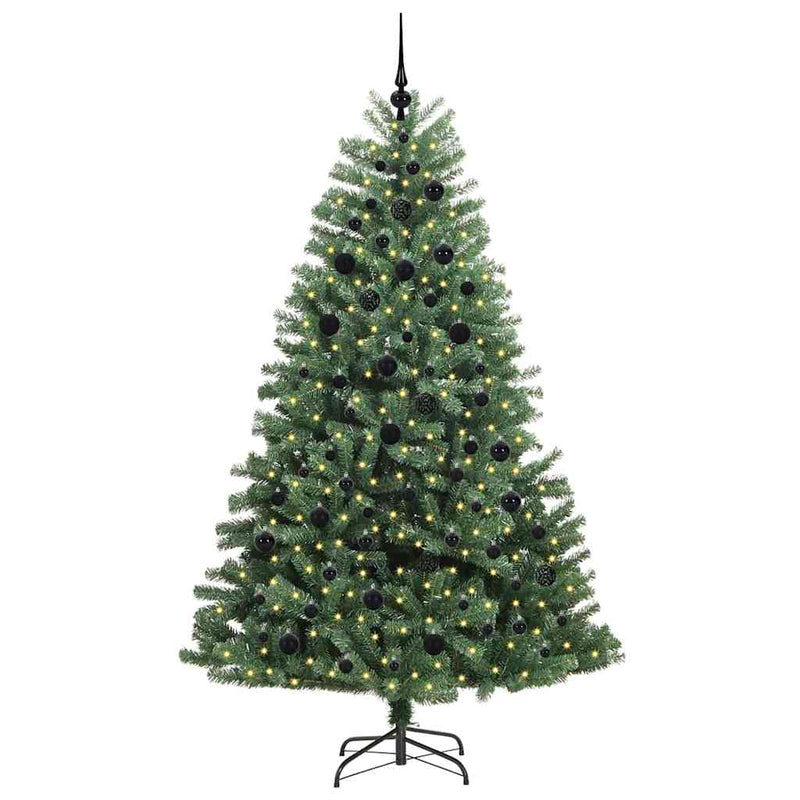 ギャラリービューアに画像をロードする, Vidaxl kunstmatige inklapbare kerstboom groen 210 cm pvc en metaal
