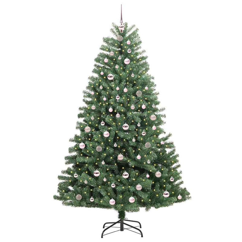 Afbeelding laden in galerijviewer, Vidaxl kunstmatige inklapbare kerstboom groen 210 cm pvc en metaal
