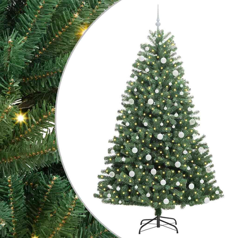 Afbeelding laden in galerijviewer, Vidaxl kunstmatige inklapbare kerstboom groen 210 cm pvc en metaal
