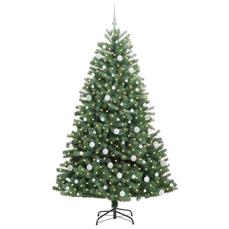 Afbeelding laden in galerijviewer, Vidaxl kunstmatige inklapbare kerstboom groen 210 cm pvc en metaal

