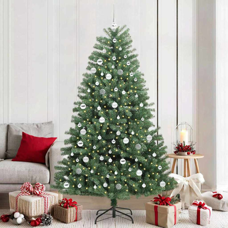 Afbeelding laden in galerijviewer, Vidaxl kunstmatige inklapbare kerstboom groen 210 cm pvc en metaal
