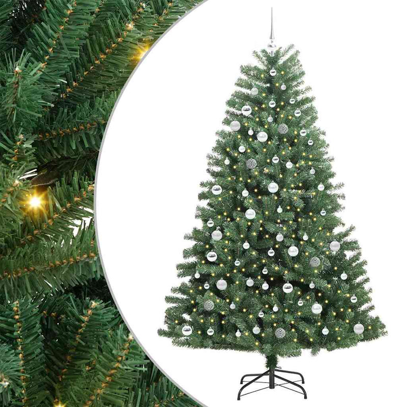 Afbeelding laden in galerijviewer, Vidaxl kunstmatige inklapbare kerstboom groen 210 cm pvc en metaal
