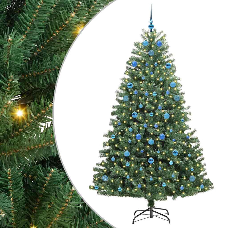 ギャラリービューアに画像をロードする, Vidaxl kunstmatige inklapbare kerstboom groen 210 cm pvc en metaal
