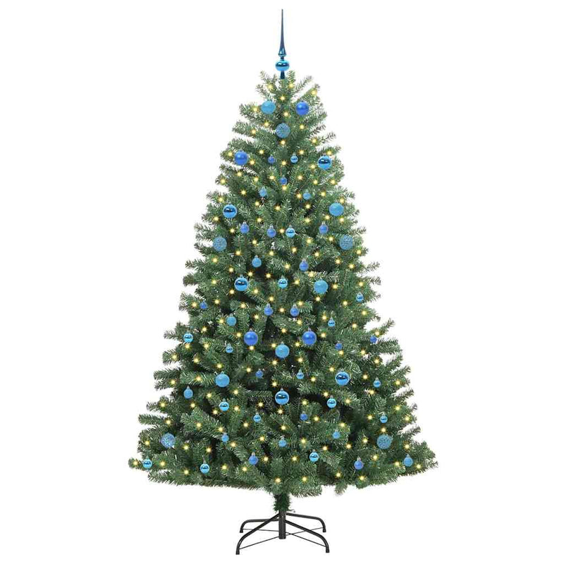 ギャラリービューアに画像をロードする, Vidaxl kunstmatige inklapbare kerstboom groen 210 cm pvc en metaal
