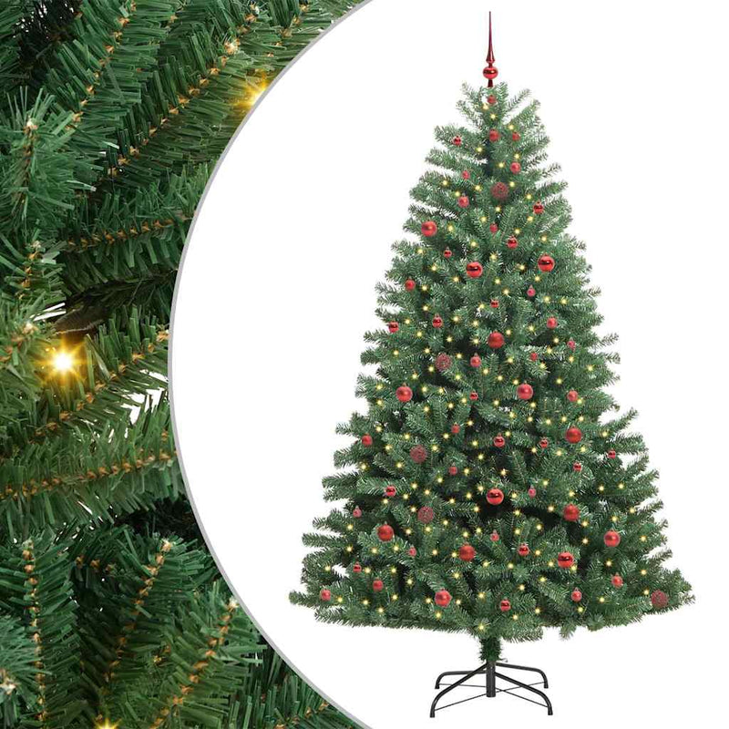 Afbeelding laden in galerijviewer, Vidaxl kunstmatige inklapbare kerstboom groen 240 cm pvc en metaal
