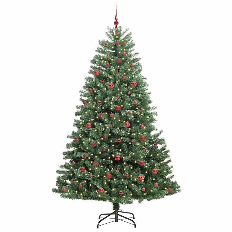 Afbeelding laden in galerijviewer, Vidaxl kunstmatige inklapbare kerstboom groen 240 cm pvc en metaal

