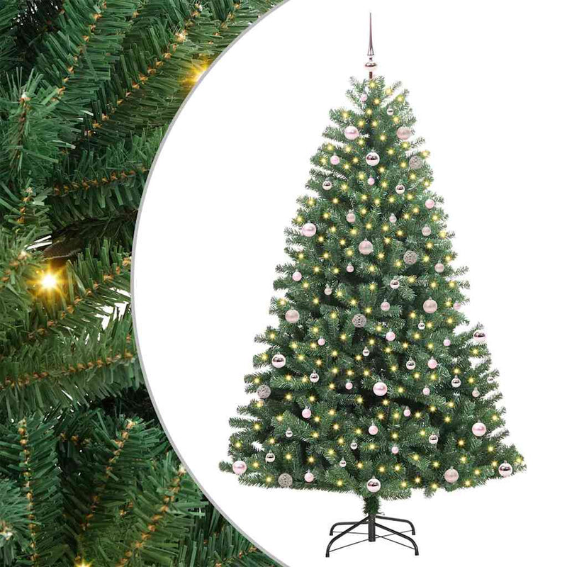 Afbeelding laden in galerijviewer, Vidaxl kunstmatige inklapbare kerstboom groen 240 cm pvc en metaal
