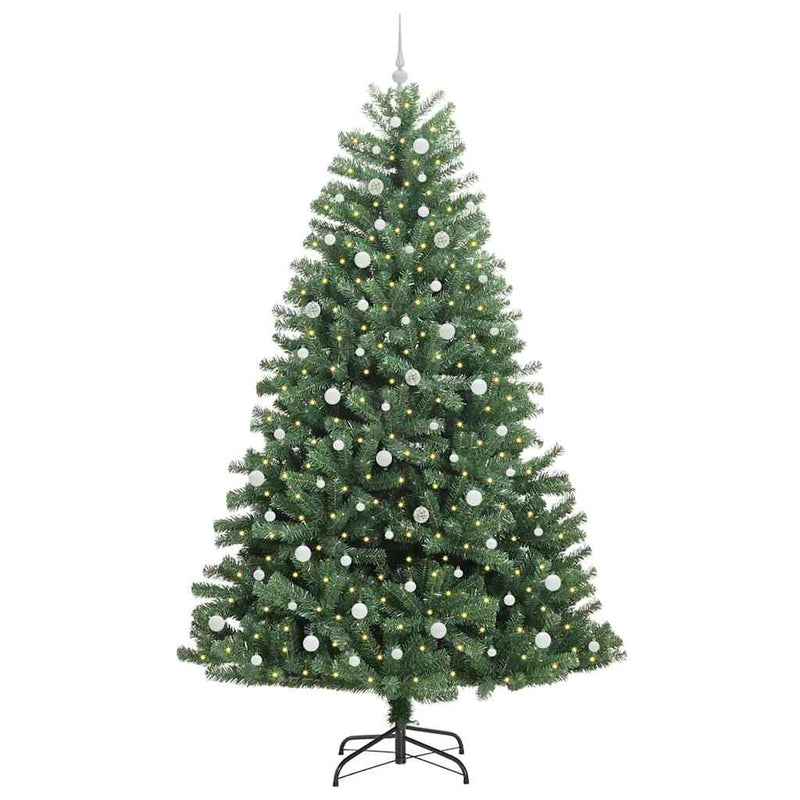 Afbeelding laden in galerijviewer, Vidaxl kunstmatige inklapbare kerstboom groen 240 cm pvc en metaal
