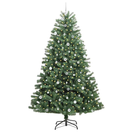 Vidaxl kunstmatige inklapbare kerstboom groen 240 cm pvc en metaal