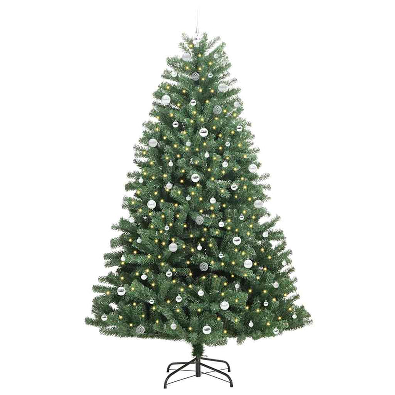 Chargez l'image dans la visionneuse de la galerie, Vidaxl kunstmatige inklapbare kerstboom groen 240 cm pvc en metaal
