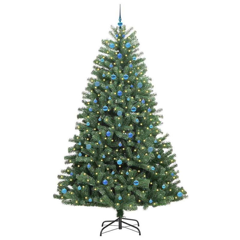 Chargez l'image dans la visionneuse de la galerie, Vidaxl kunstmatige inklapbare kerstboom groen 240 cm pvc en metaal
