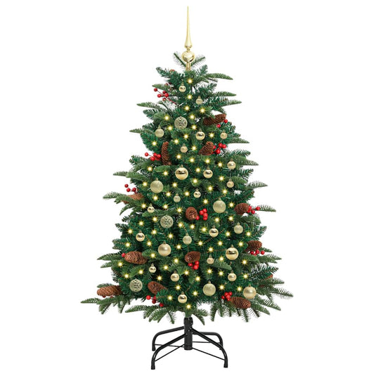 Vidaxl kunstkerstboom groen 150 cm pvc en metaal en plastic