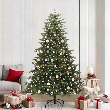Vidaxl kunstkerstboom groen 240 cm pvc en metaal en plastic