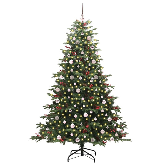 Vidaxl kunstkerstboom groen 240 cm pvc en metaal en plastic