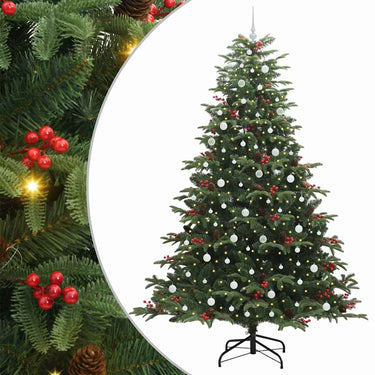 Vidaxl kunstkerstboom groen 240 cm pvc en metaal en plastic
