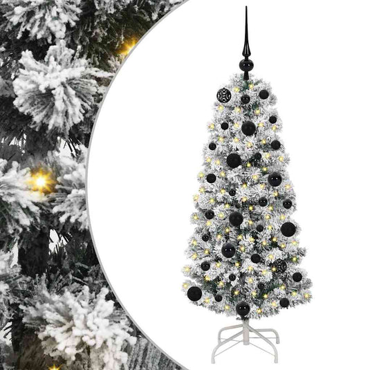 Vidaxl kunstmatige inklapbare kerstboom groen en wit 120 cm