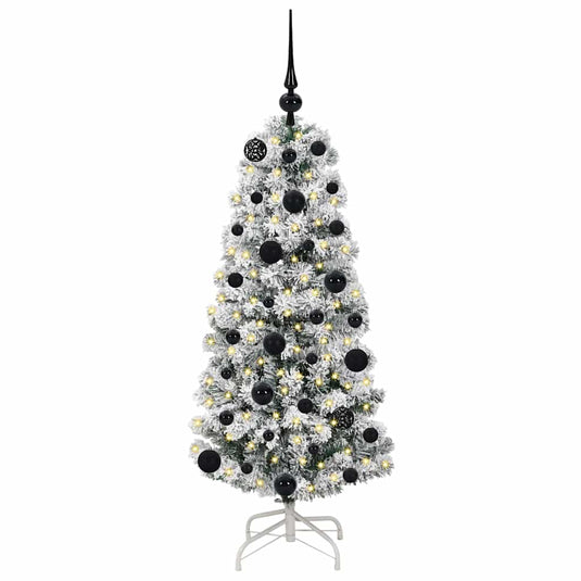 Vidaxl kunstmatige inklapbare kerstboom groen en wit 120 cm
