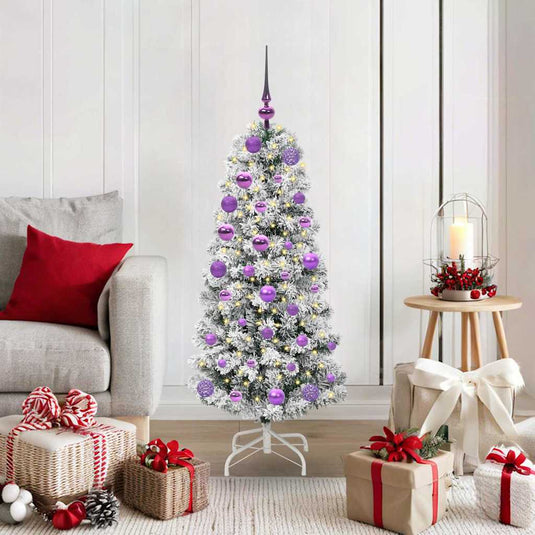 Vidaxl kunstmatige inklapbare kerstboom groen en wit 120 cm